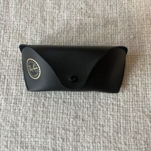 NEW Ray Ban Genuine‎ Black Sunglasses Eyeglasses Case with Cleaning Cloth